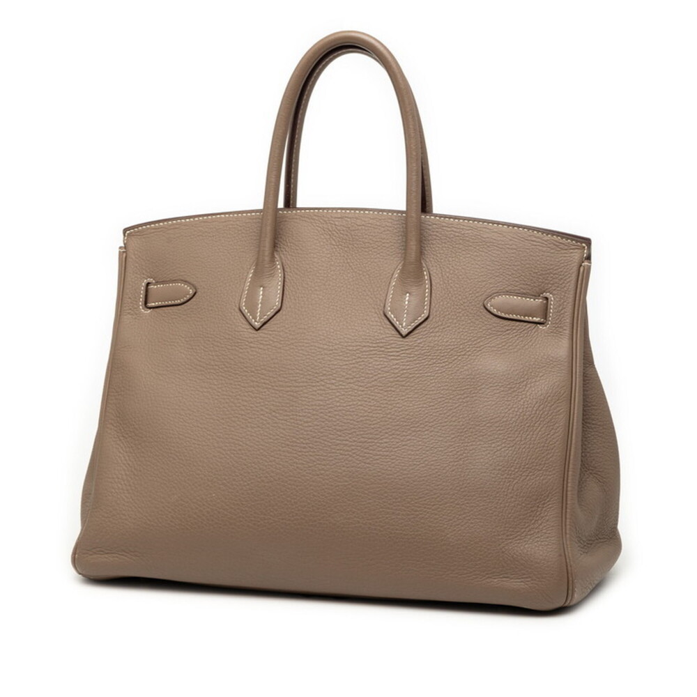 Hermes Hermès Birkin 35 handbag in Etoupe leather with silver hardware and Ta... - Picture 2 of 6